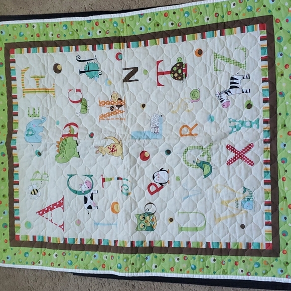 Handmade Other - Handmade, baby quilt, blanket, bedspread, alphabet, baby gift, reversible